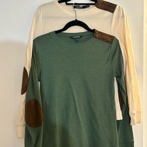 Ralph Lauren long sleeve with leather patches